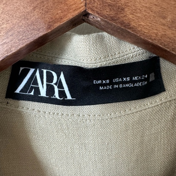 Zara Beige Cargo Dress with Belt. Size XS. - Picture 6 of 6